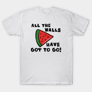 all the walls have got to go - free palestine T-Shirt